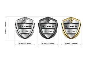 Lexus Metal Domed Emblem Racing Style Glossy Domed